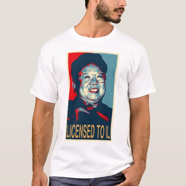 Camiseta Kim Jong-il autorizó a IL (Anverso)