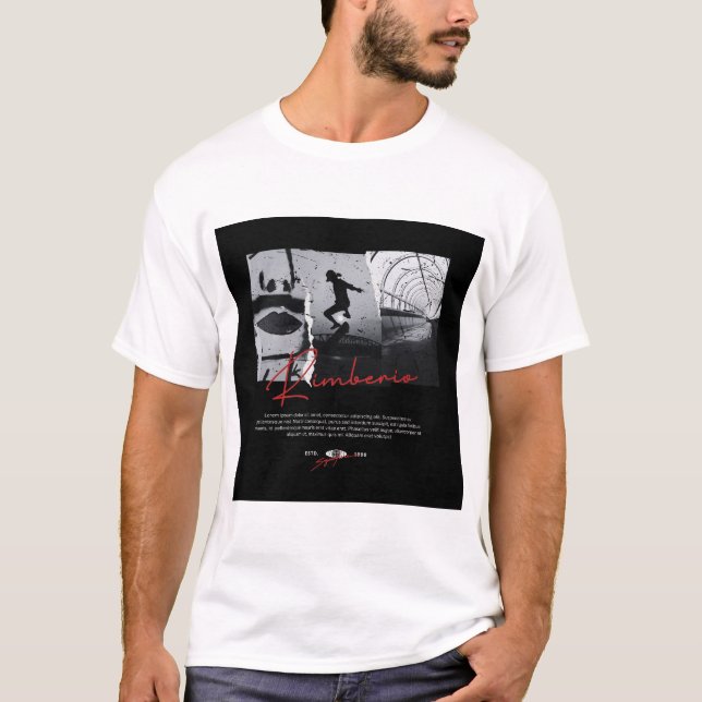 Camiseta Kimberio Skater Photo Collage Streetwear T-Shirt (Anverso)