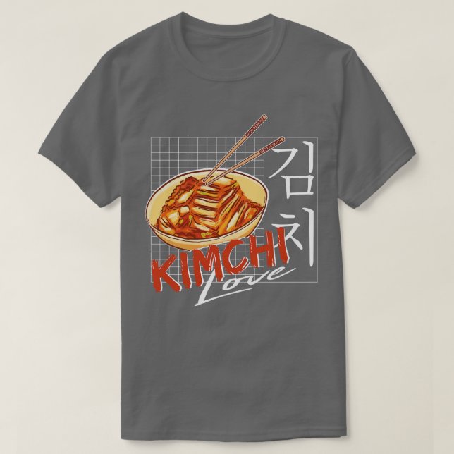 Camiseta Kimchi ama la comida coreana Hangul (Diseño del anverso)