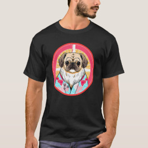 Camiseta Kimono de Pekingese Perro Gracioso Japón