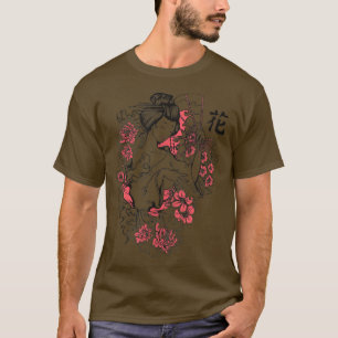 Camiseta Kimono Geisha Mujer asiática japonesa ola vintage 