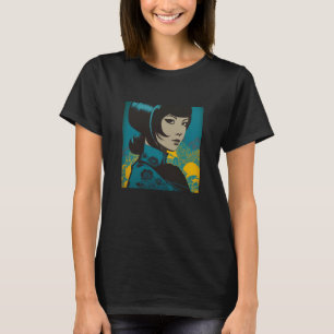 Camiseta Kimono retro Geisha Vintage japonés Samura
