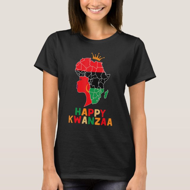 Camiseta Kinara Seven Principios Africanos Kwanzaa A (Anverso)