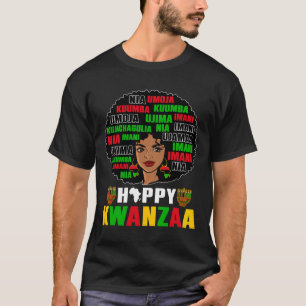 Camiseta Kinara Seven Principios Africanos Kwanzaa A