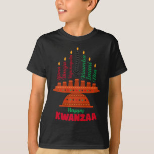 Camiseta Kinara Siete Velas Principios de Kwanzaa Feliz K