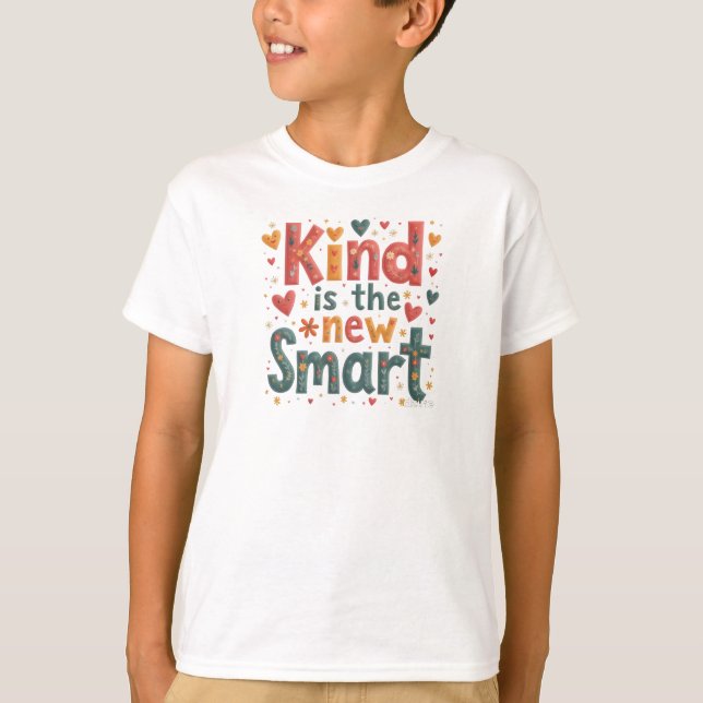 Camiseta Kind es el Nuevo Inteligente – Diseño de cita de A (Anverso)