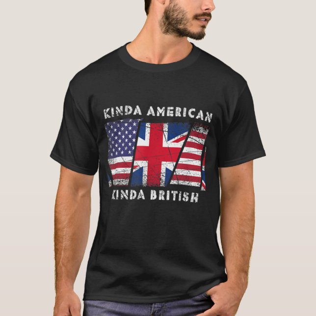 Camiseta Kinda American Kinda British - Doble ciudadanía (Anverso)