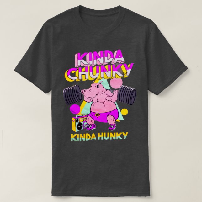 Camiseta Kinda Chunky Kinda Hunky Bodybuilding Gym Long Sle (Diseño del anverso)