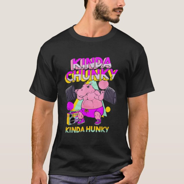 Camiseta Kinda Chunky Kinda Hunky Bodybuilding Gym Niños (Anverso)