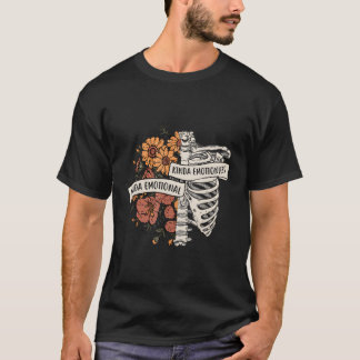 Camiseta Kinda Emocional Kinda Emotionless Floral Skeleton