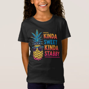 Camiseta Kinda Sweet Kinda Stabby Pineapple Kids Tee