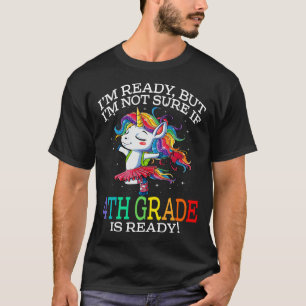 Camiseta Kinder Back to School Unicorn Shirt - Is 4TH GRADE