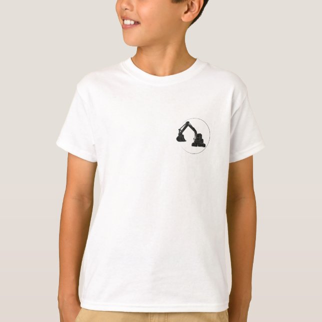 Camiseta Kinder Basic T-Shirt mit Bagger-Grafik (Anverso)