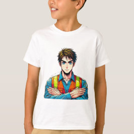 Camiseta Kinder Basic T-Shirt mit Manga-Sicherheitsfachmann
