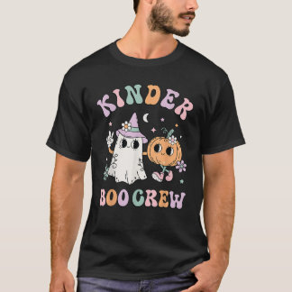 Camiseta Kinder Boo Crew Halloween Floral Ghost Kindergarte