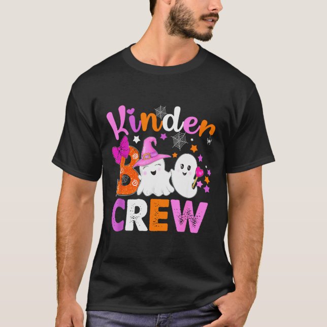 Camiseta Kinder Boo Crew Kindergarten Teacher Kids Hallowee (Anverso)