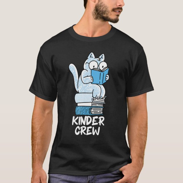 Camiseta Kinder Crew  Cat Kindergarten Teacher 1st Day of S (Anverso)