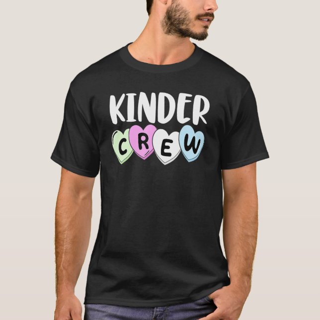Camiseta Kinder Crew  Heart Kindergarten Teacher Valentines (Anverso)