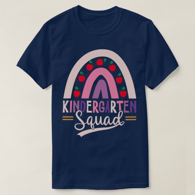 Camiseta Kinder Garten squade Rainbow Tee de vuelta a la es (Diseño del anverso)
