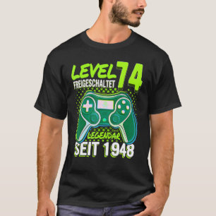 Camiseta Kinder Level 74 Jahre Geburtstags Junge Gamer 1948