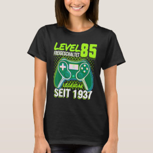 Camiseta Kinder Level 85 Jahre Geburtstags Junge Gamer 1937