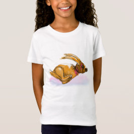 Camiseta Kinder T-Shirt mit rennendem Hasen in Ocker 