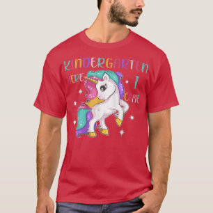Camiseta kindergarten aquí vuelvo el lindo unicornio a scho