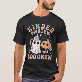 Camiseta Kindergarten Boo Crew Halloween Floral Ghost Kinde