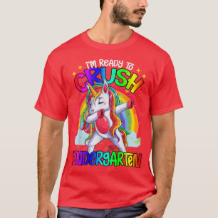 Camiseta Kindergarten Dabbing Unicorn Back to School Ready 