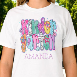 Camiseta Kindergarten First Day of School Coquette Custom