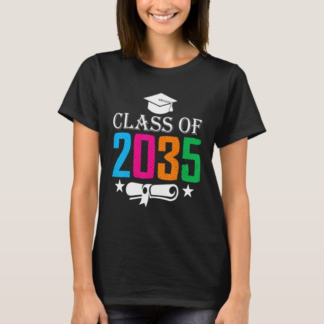Camiseta Kindergarten  for Boys Class of 2035 Senior (Anverso)