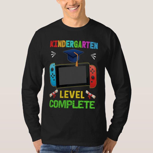 Camiseta Kindergarten Graduation Level Complete Gamer 2023 (Anverso)