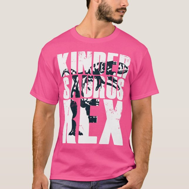 Camiseta Kindergarten Kindersaurus Rex Tyrannosaurus Dinosa (Anverso)