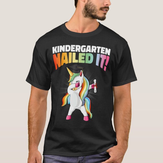 Camiseta Kindergarten Nailed It Funny Dabbing Dab Unicorn G (Anverso)