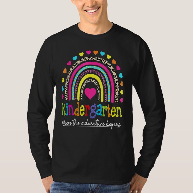 Camiseta Kindergarten Rainbow Girls Boys Teacher Team Kinde (Anverso)