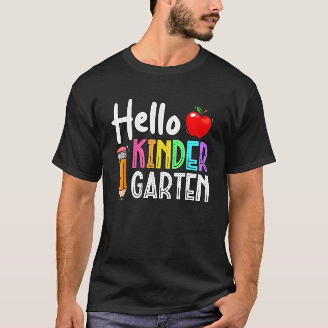 Camiseta Kindergarten Retro teacher Welcome Back To School  (Anverso)