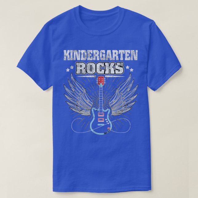 Camiseta Kindergarten Rocks Funny Back To School Student Gu (Diseño del anverso)