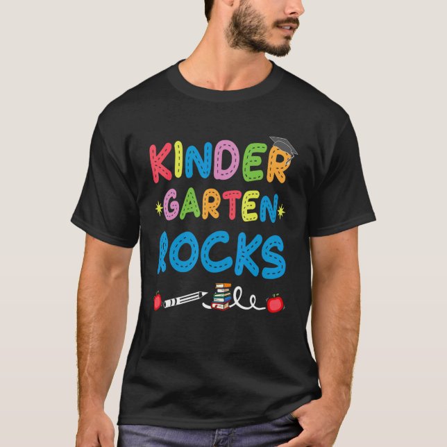 Camiseta Kindergarten Rocks Hello Kindergarten Back To Scho (Anverso)