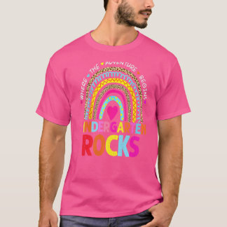 Camiseta Kindergarten Rocks Team Kindergarten Rainbow T