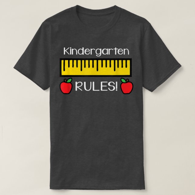 Camiseta Kindergarten Rules , Cute Back to School Teacher G (Diseño del anverso)