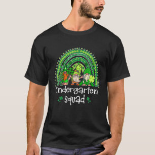 Camiseta Kindergarten Squad Rainbow Gnome Happy St Patricks