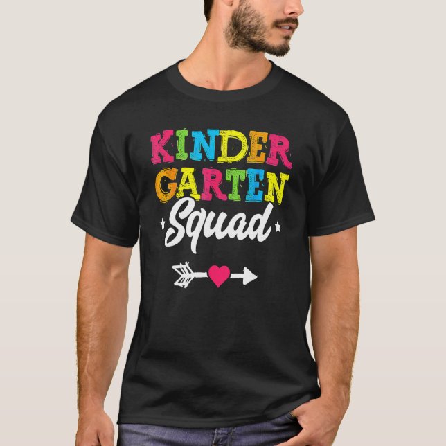 Camiseta Kindergarten Squad  Teacher Student Kid Back To Sc (Anverso)