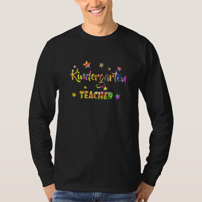 Camiseta Kindergarten Teacher Tie Dye Back To School Apprec (Anverso)