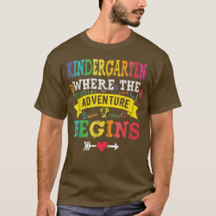 Camiseta Kindergarten Where The Adventure Begins Gift Back
