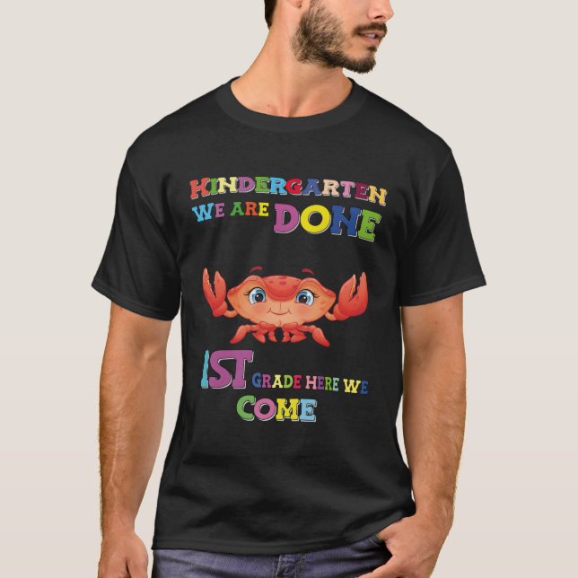 Camiseta Kindergen Se Hace Cangrejo De Primer Grado (Anverso)