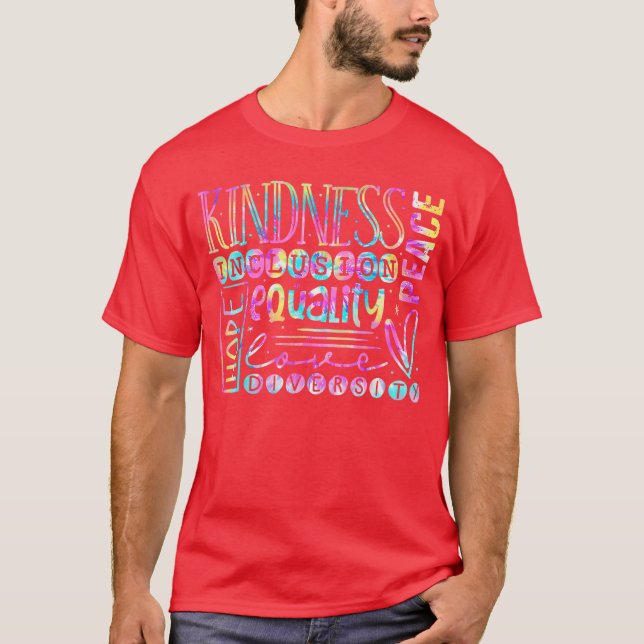 Camiseta Kindness Peace Equality Love Hope Diversity Human  (Anverso)