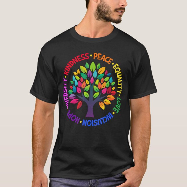 Camiseta Kindness Peace Equality Love Inclusion Hope Divers (Anverso)