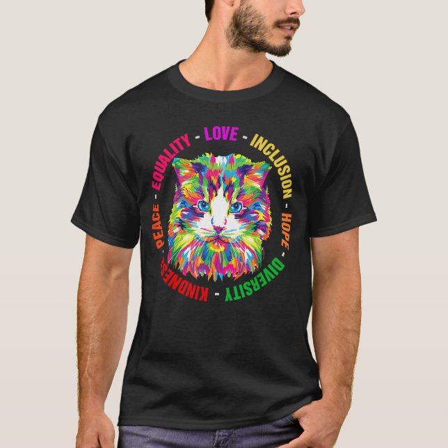 Camiseta Kindness Peace Equality Love Inclusion Hope Divers (Anverso)