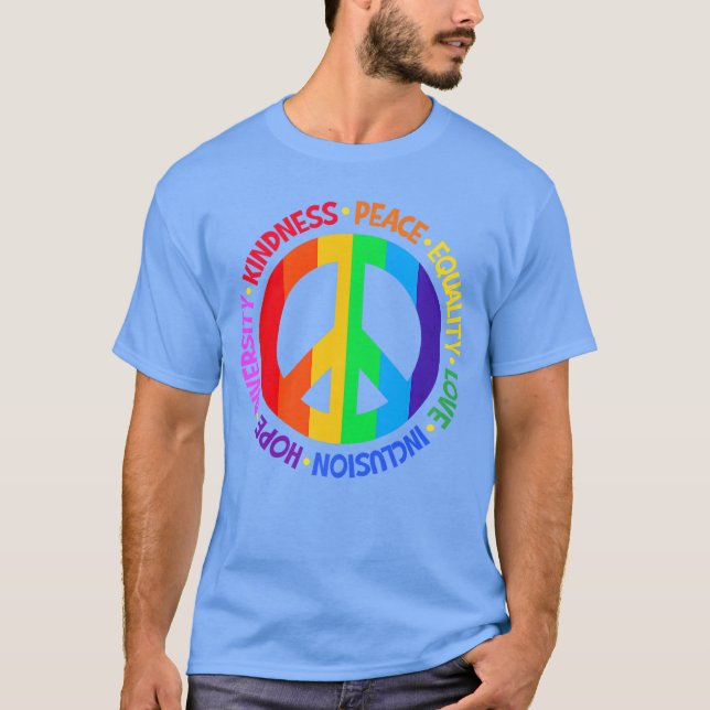 Camiseta Kindness Peace Equality Love Inclusion Hope Divers (Anverso)