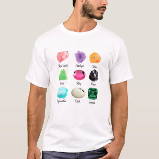 Camiseta Kinds Of Crystals Crystal Healing Spiritual Crysta